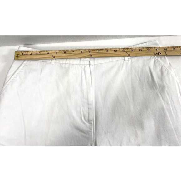 JM Collections Pants Womens Plus Size 16 White Capri Slacks Pockets‎ Casual - Picture 5 of 9